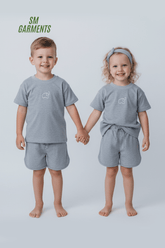 RESERVED Kids Elephant Emblem Tee & Shorts Loungewear Set - Smgarment's